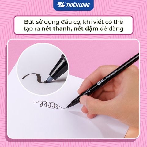 Combo 12 Bút viết Calligraphy Thiên Long Colokit DW-C005 - Mực kháng nước, đậm