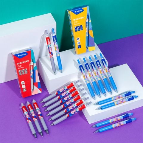 Combo 20 Bút gel Quick Dry Thiên Long Gel-033/V2  - Mực khô siêu nhanh - Họa tiết thời trang