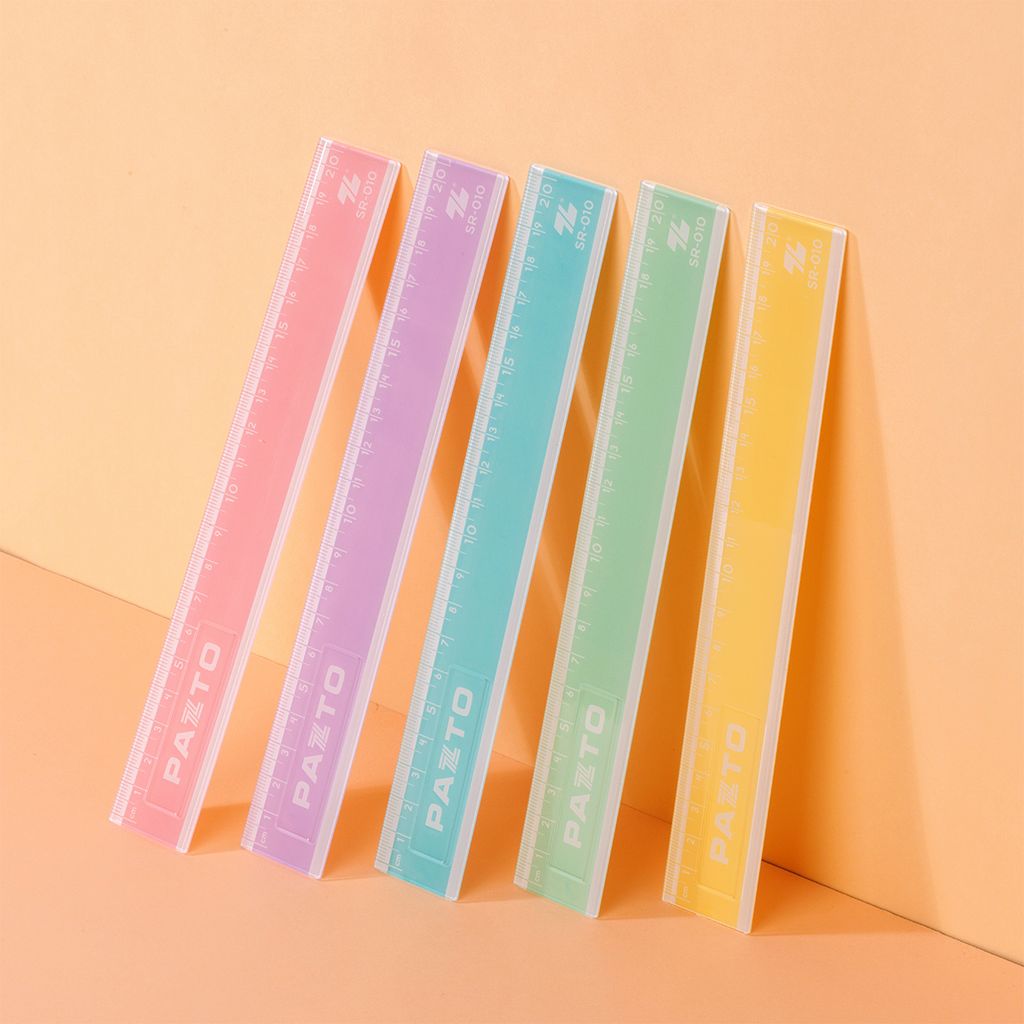 Thước nhựa thẳng màu Pastel dài 20 cm Thiên Long Pazto SR-010 - Màu ngẫu nhiên