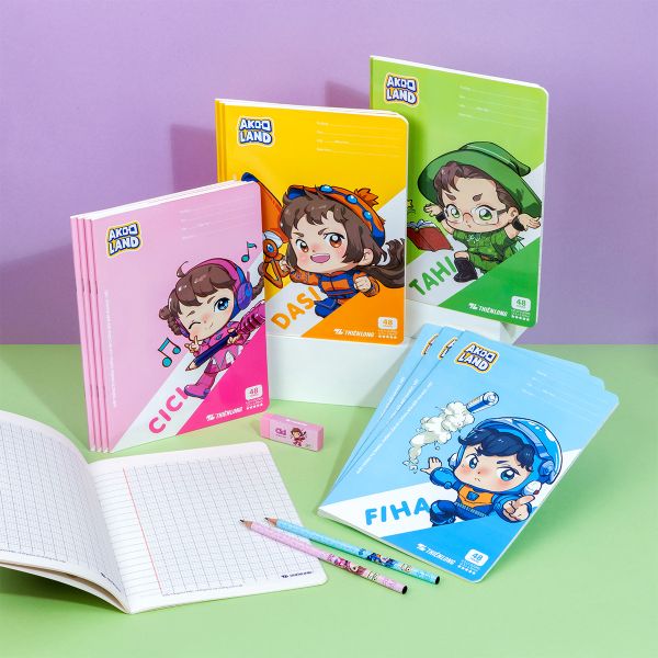 Tập học sinh 48 trang 4 ô ly vuông 2.5mm 80-100gsm Thiên Long - Akooland thế giới học cụ thần kỳ