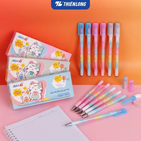 Bút gel Smooth Flowing Gel Ink Thiên Long Điểm 10 TP-GEL039
