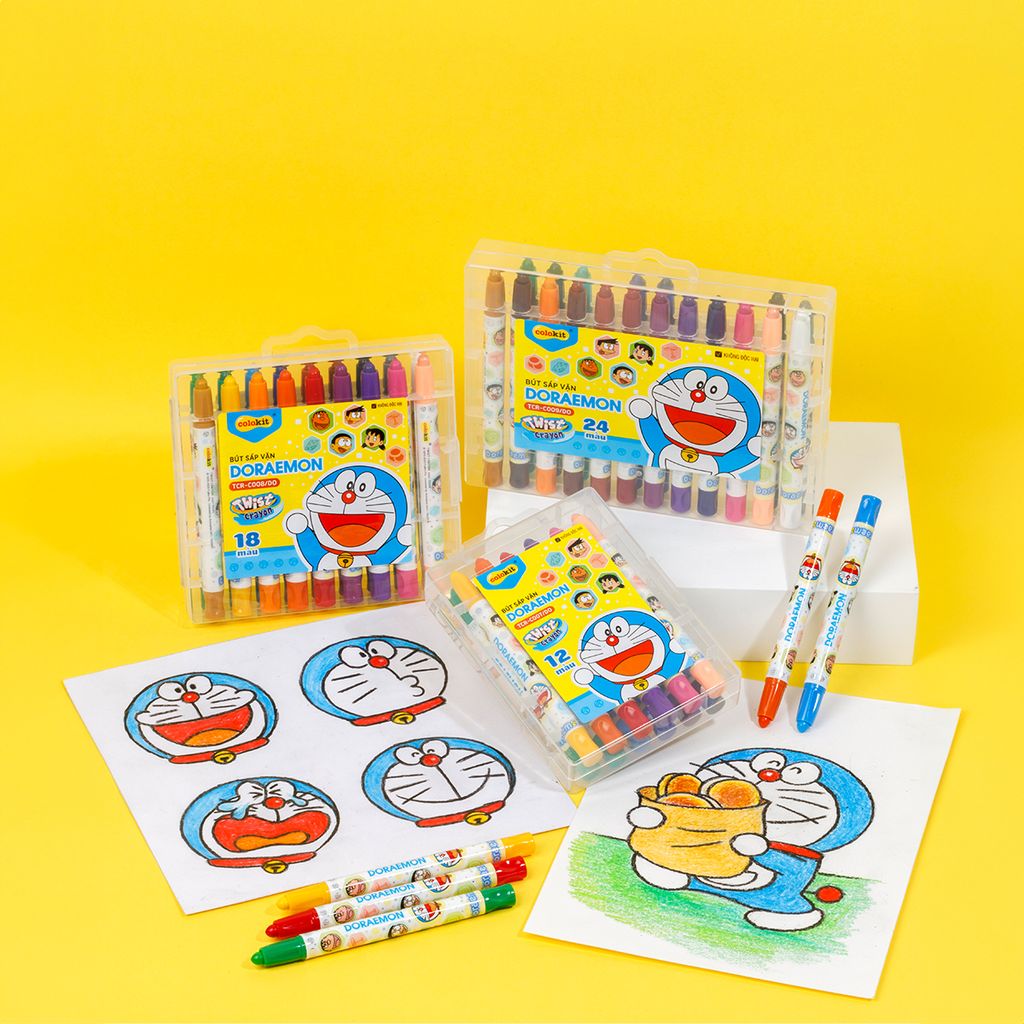 Bút sáp vặn 12 màu Thiên Long Colokit TCR-C007/DO