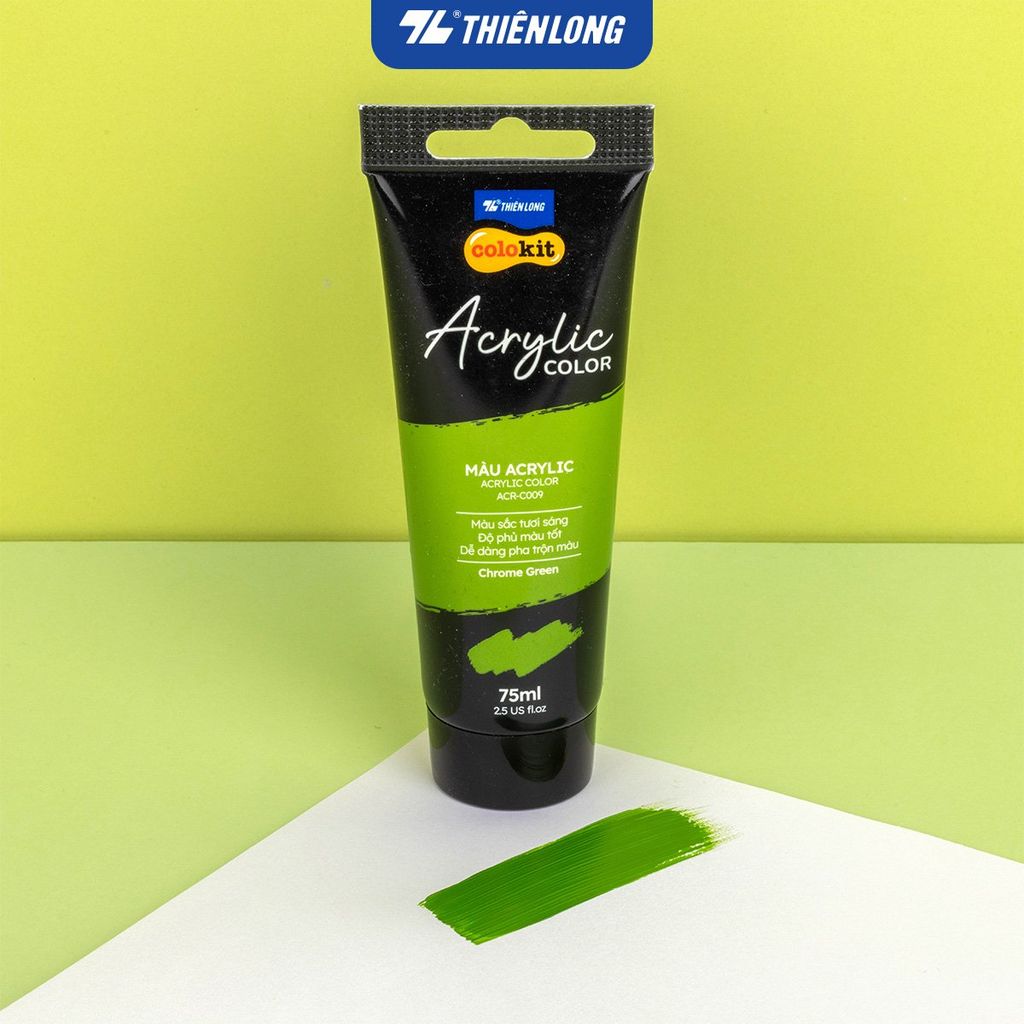Màu nước Acrylic dạng tuýp 75ml Thiên Long Colokit ACR-C009