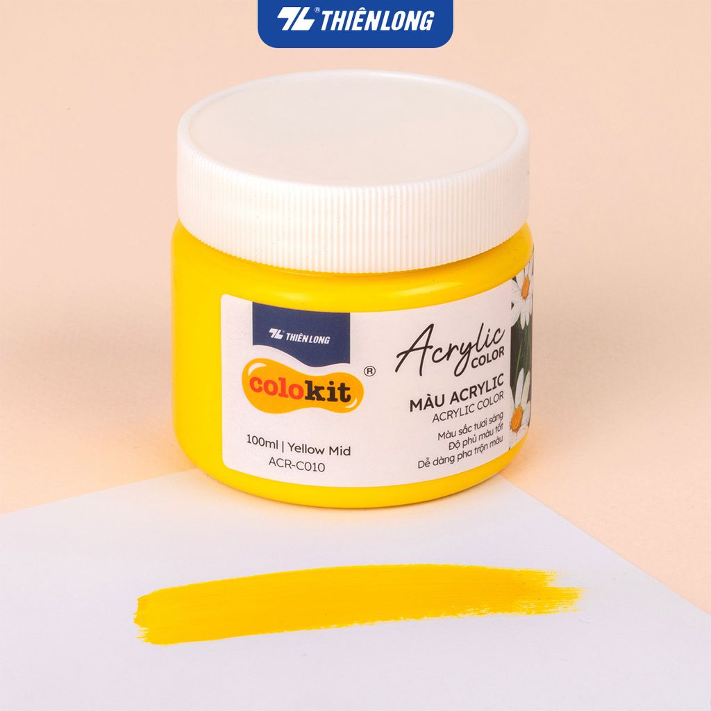 Màu nước Acrylic dạng hủ 100ml Thiên Long Colokit ACR-C010