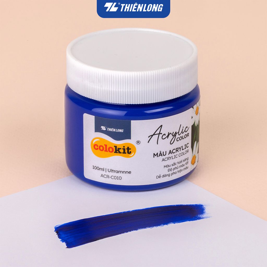 Màu nước Acrylic dạng hủ 100ml Thiên Long Colokit ACR-C010