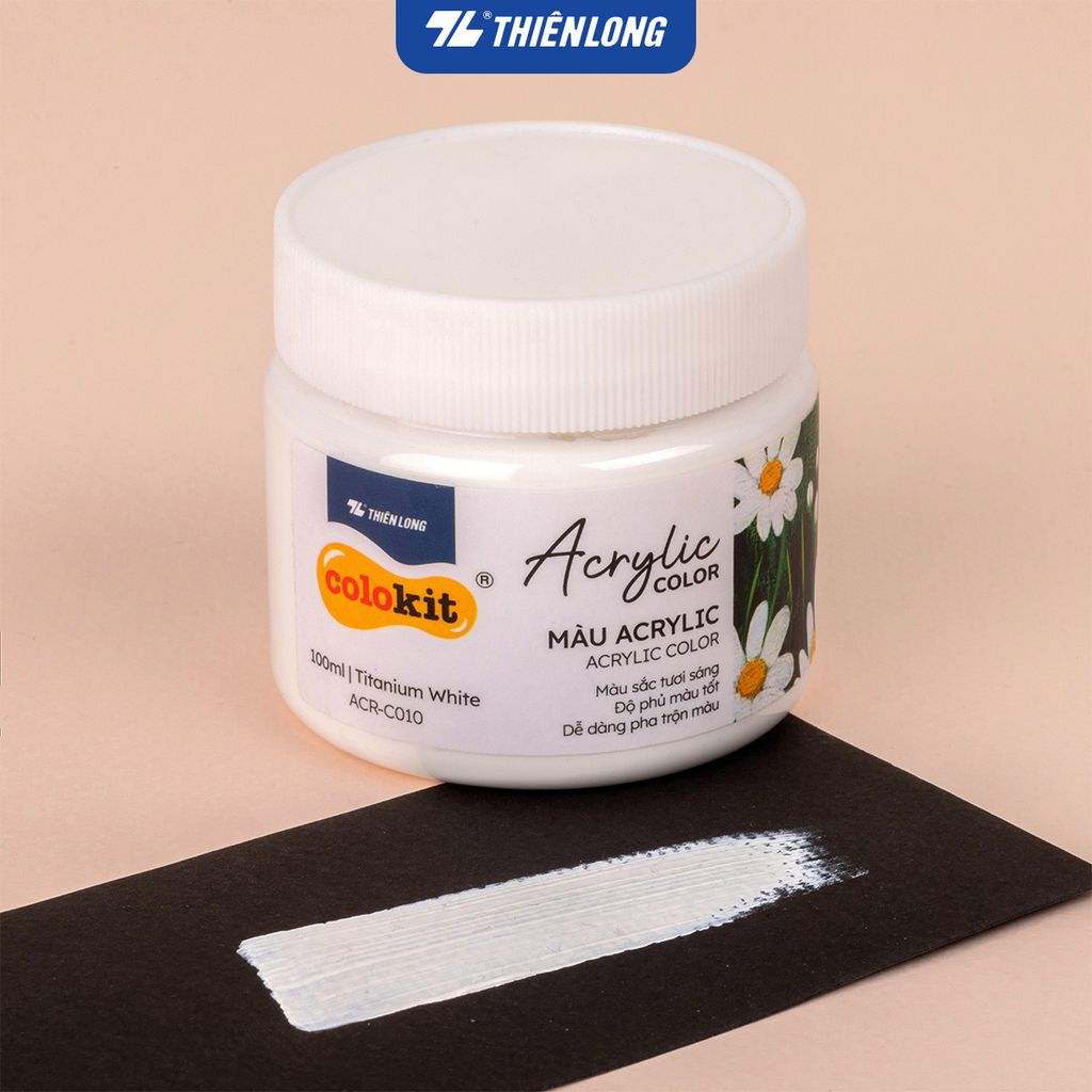 Màu nước Acrylic dạng hủ 100ml Thiên Long Colokit ACR-C010