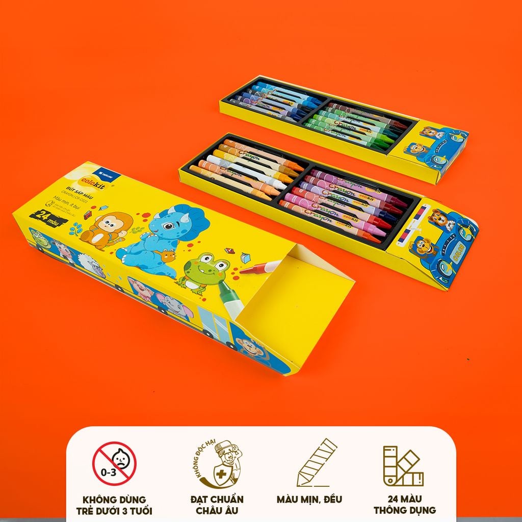 Sáp 24 màu Colokit CR-C021