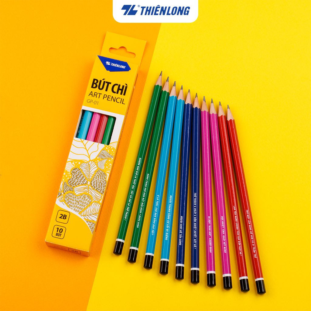 Combo 20 Bút chì gỗ Thiên Long GP-01 - Màu thân ngẫu nhiên