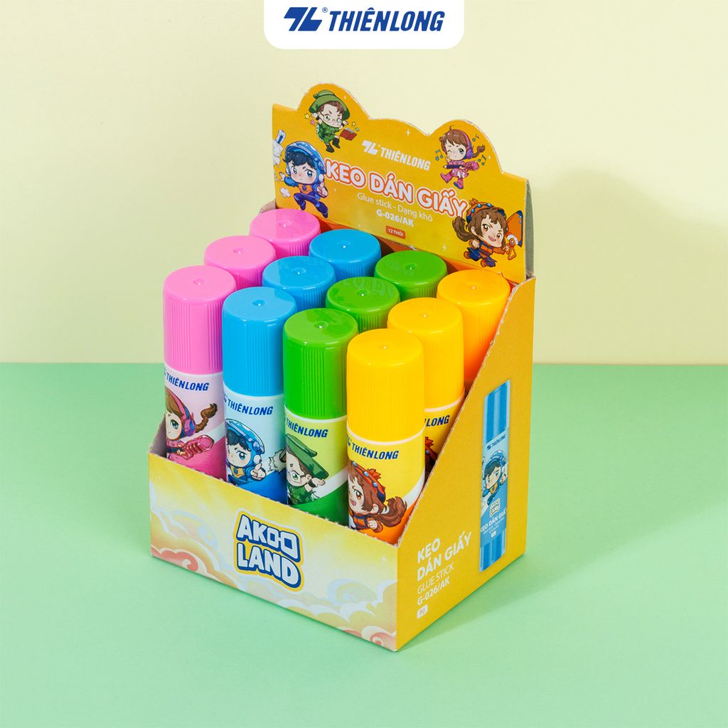 Keo khô - Glue Stick Thiên Long G-026/AK - Nhân vật Akooland thế giới học cụ thần kỳ