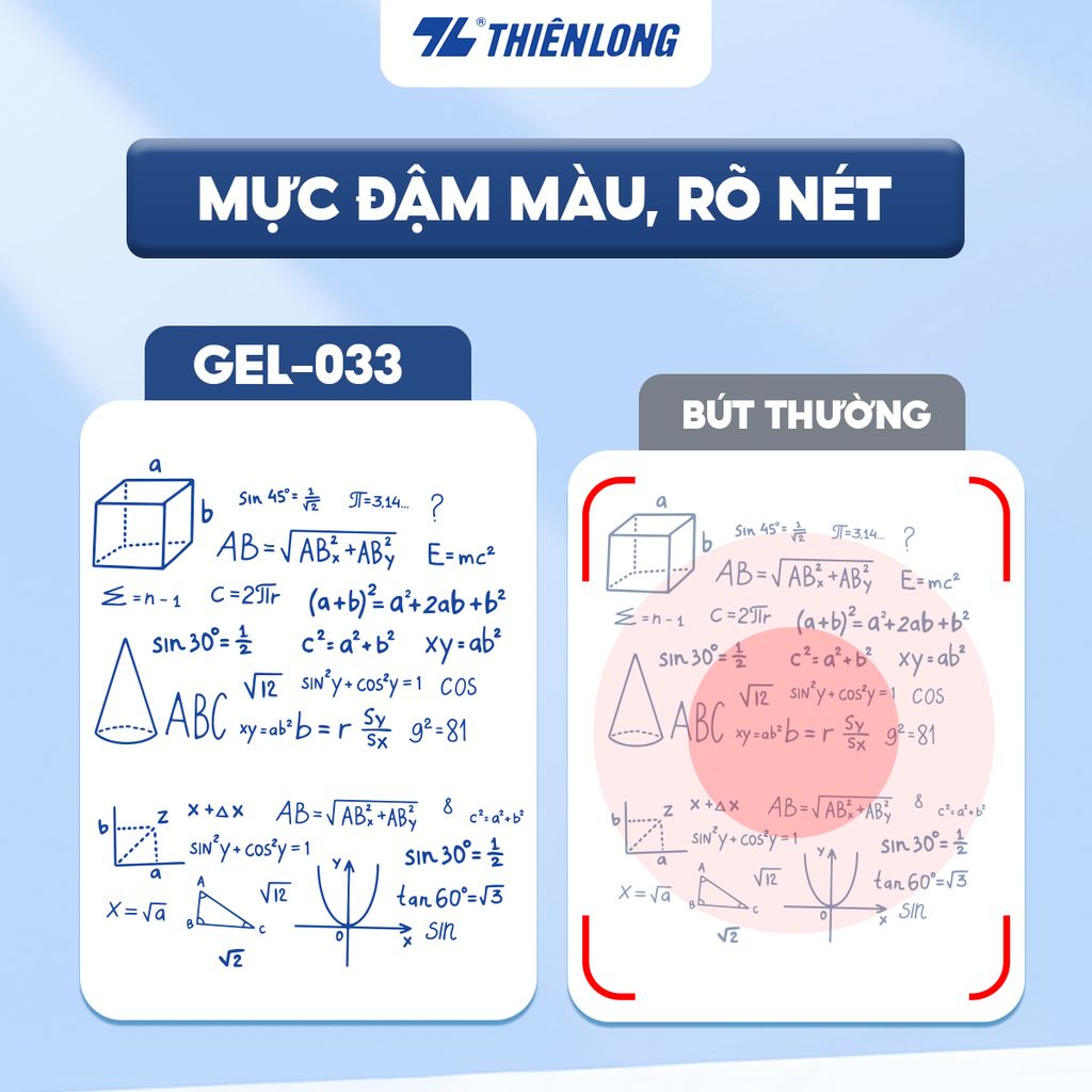Bút gel Quick Dry Thiên Long GEL-033 - Mực khô siêu nhanh