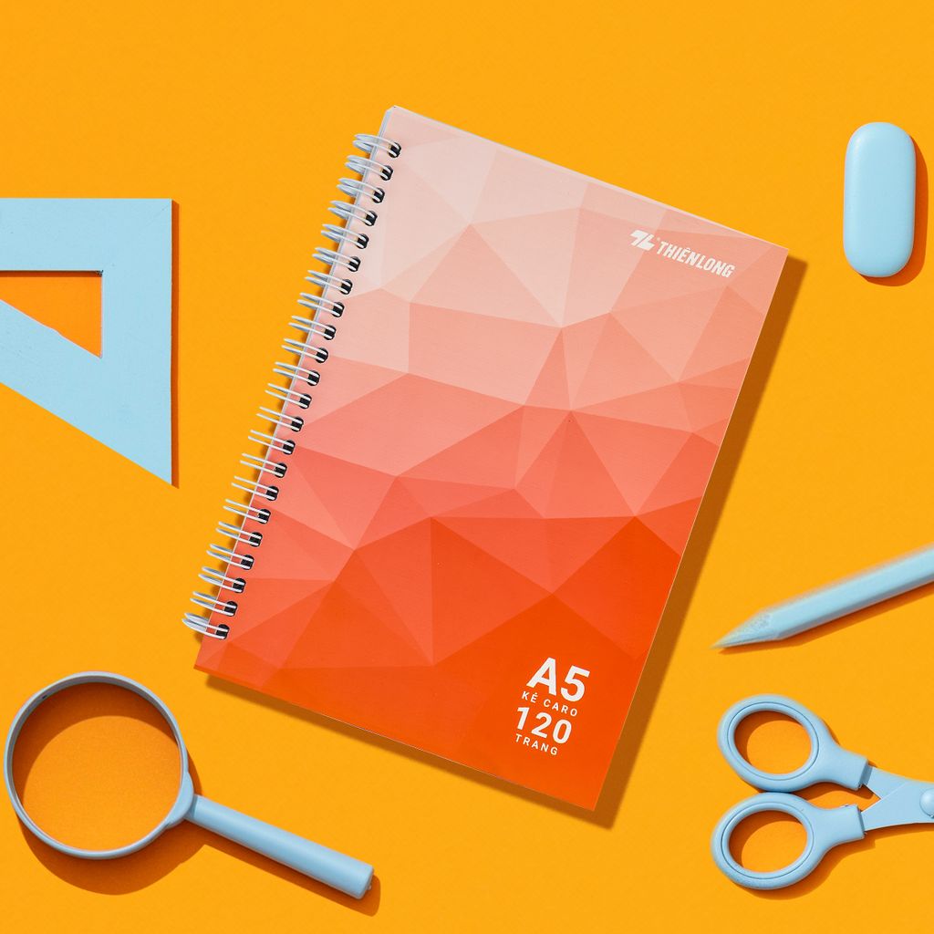 Sổ lò xo đường kẻ caro A5 Thiên Long MB-015 - Màu ngẫu nhiên