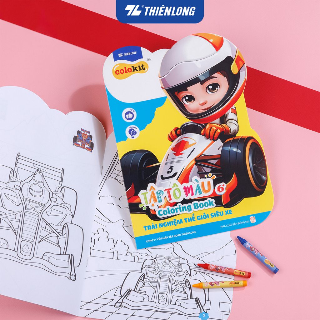 Tập tô màu - Coloring Book Thiên Long Colokit - Dành cho bé 3-6 tuổi