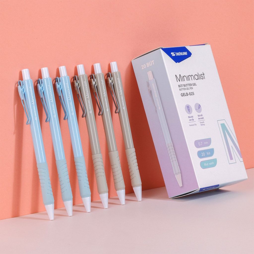 Combo 5/10/20 Bút gel B - Minimalist Butter Gel Thiên Long GELB-025