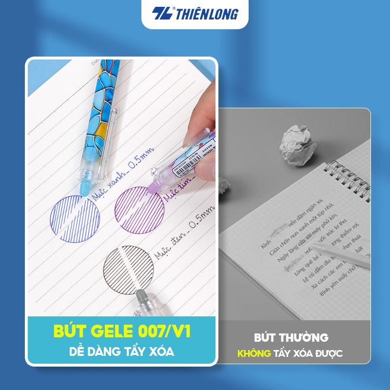 Combo 5/10/20 Bút gel xóa được Mazzic Thiên Long GELE-007/V1