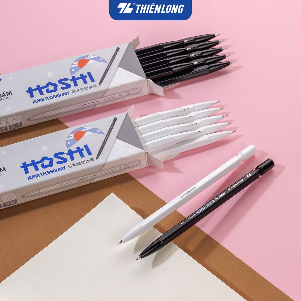 Combo 10 Bút chì bấm Hoshi Thiên Long PC-037/HS - Công nghệ Nhật Bản
