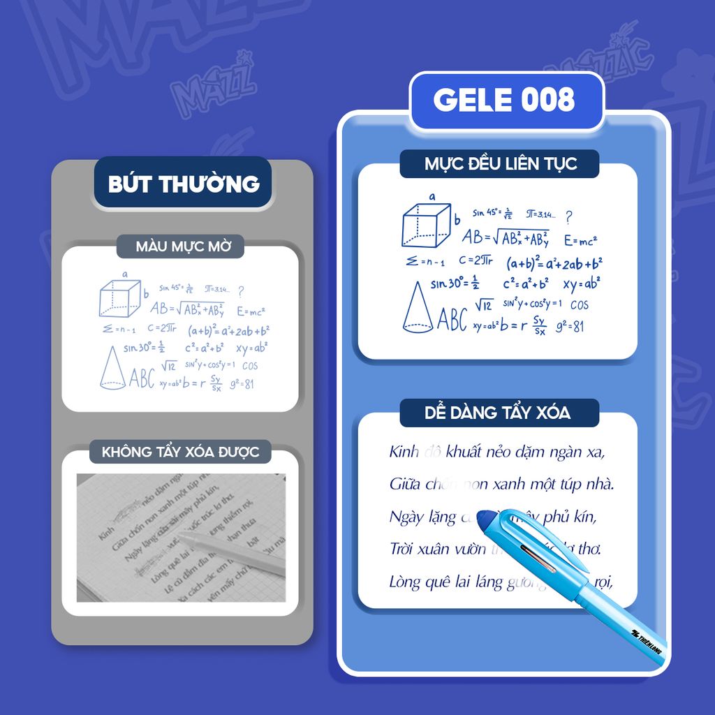 Bút gel xóa được Mazzic Thiên Long GELE-008
