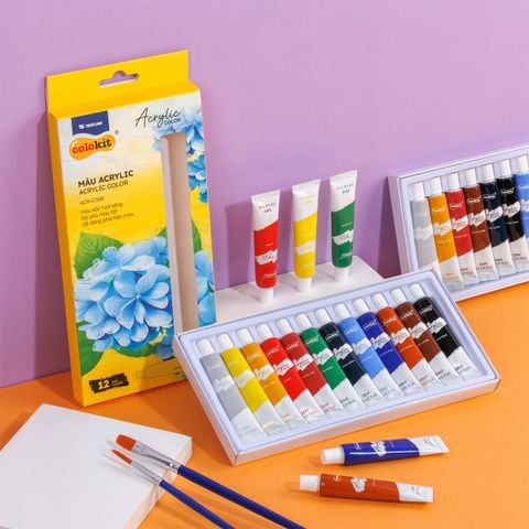 Màu nước Acrylic dạng tuýp 12ml Thiên Long Colokit ACR-C008