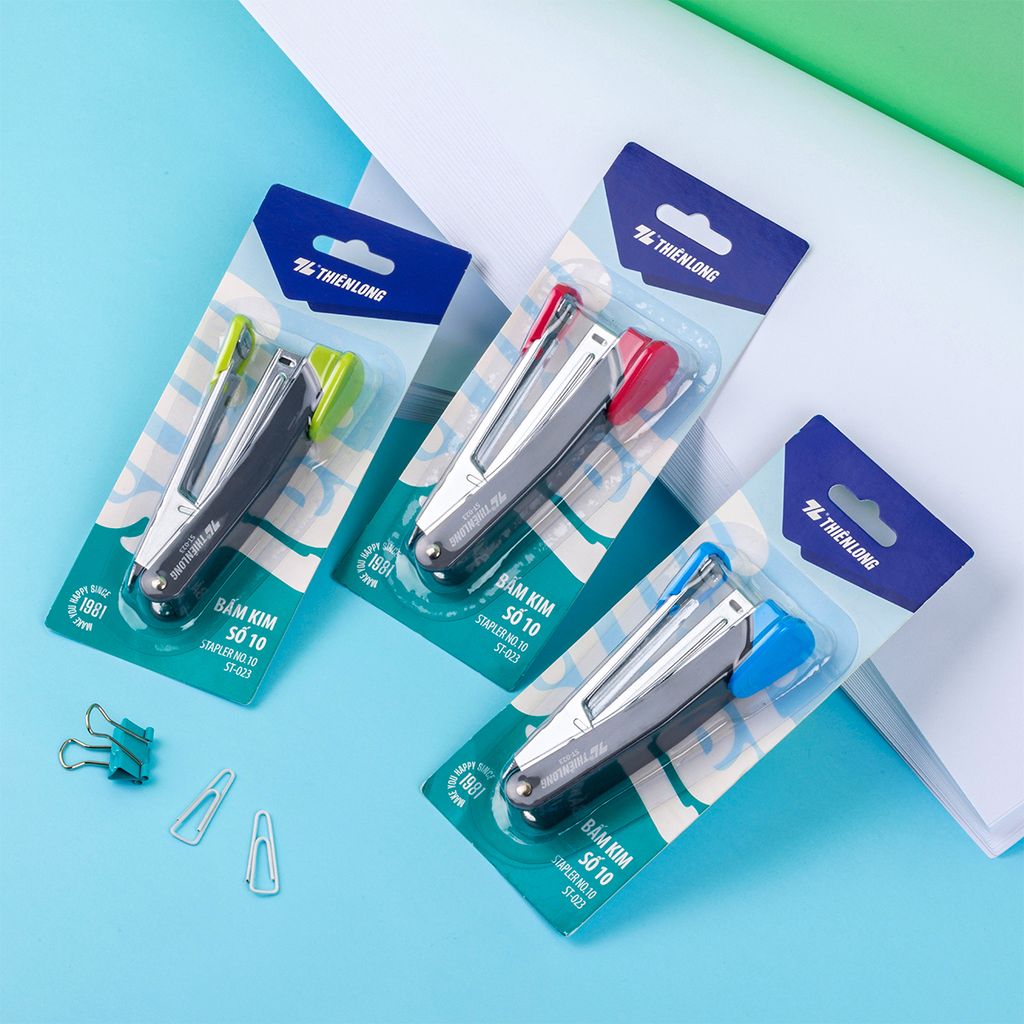 Bấm kim trợ lực số 10 - Power Assist Stapler Thiên Long - Bấm nhẹ hơn 50%