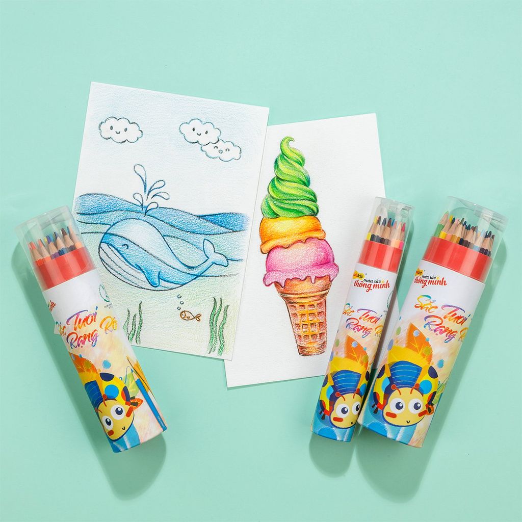 Bút chì màu chuyên nghiệp dạng lon 12/24/36 màu Thiên Long Colokit - Tiêu chuẩn châu Âu