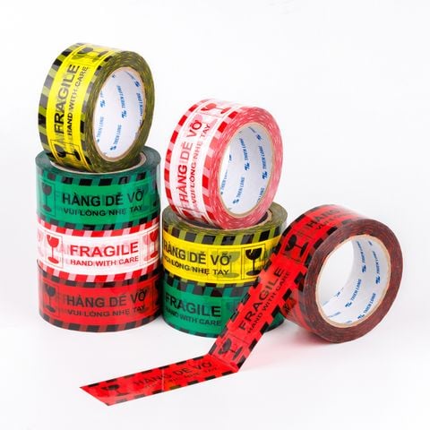 Băng keo hàng dễ vỡ Fragile Handle With Care Thiên Long BKD-001 - 50m
