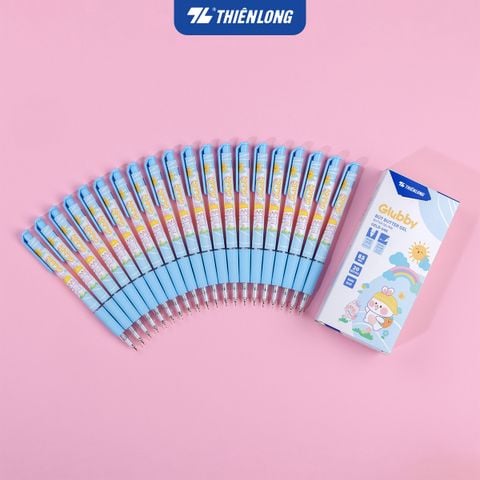 Combo 5/10/20 Bút gel B - Glubby Butter Gel Thiên Long GELB-046 - Mực Xanh