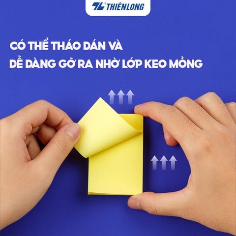 Giấy ghi chú - Giấy notes Neon Thiên Long - Nhiều kích thước