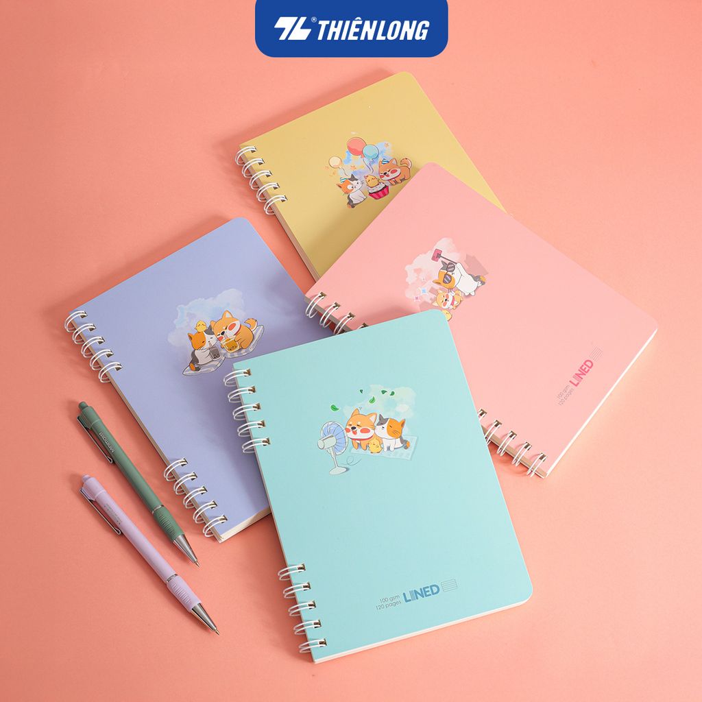 Sổ lò xo đường kẻ ngang 7mm A5 Thiên Long MB-025