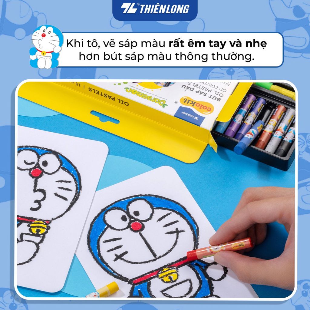 Sáp dầu 12 màu Colokit Doraemon OP-C07/DO