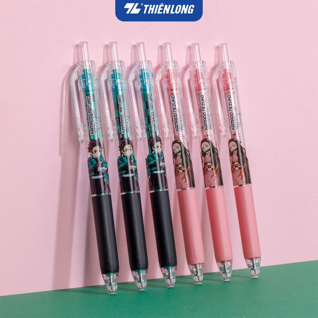 Bút gel Quick Dry Thiên Long Gel-033/DS Phiên bản đặc biệt Demon Slayer  - Mực khô siêu nhanh
