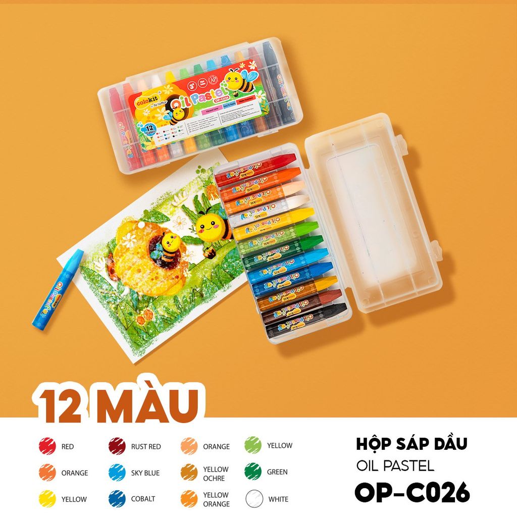 Hộp sáp dầu Oil Pastel Thiên Long Colokit - Tiêu chuẩn châu Âu