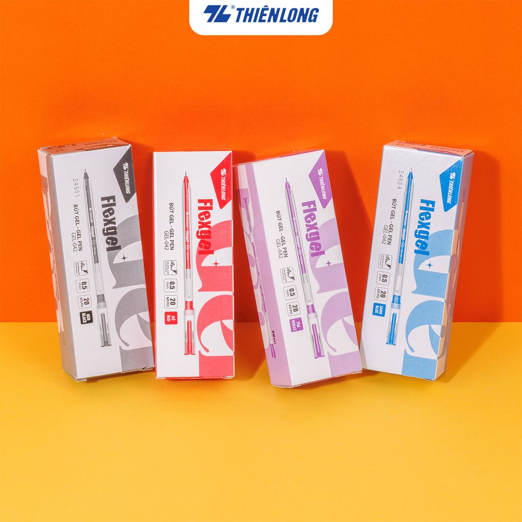 Combo 20 Bút gel mực khô nhanh - nét viết êm mượt Flexgel Thiên Long GEL-042