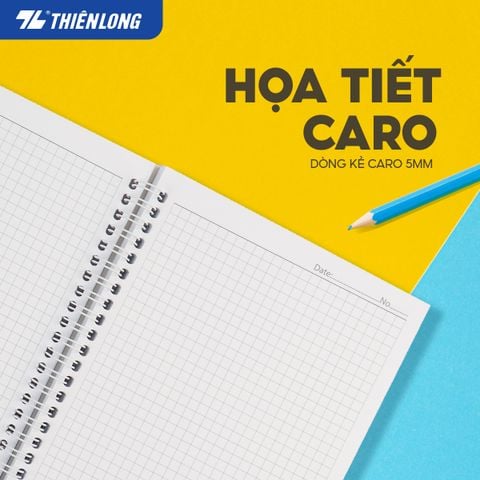 Sổ lò xo đường kẻ caro B5 Thiên Long MB-016- Màu ngẫu nhiên