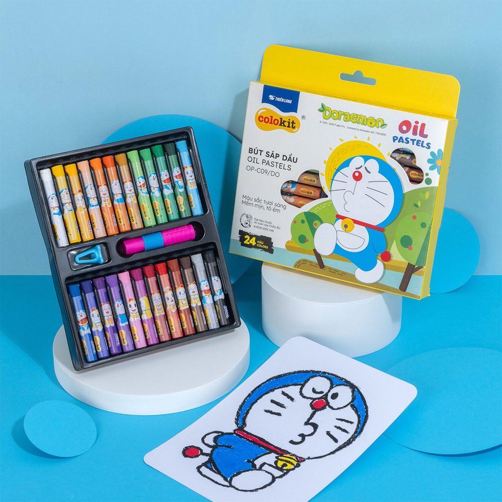 Sáp dầu 12 màu Colokit Doraemon OP-C07/DO