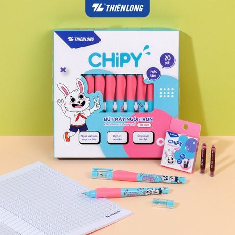 Combo 5/10/20 bút máy CHiPY Thiên Long FTC-020 - Ngòi trơn, êm