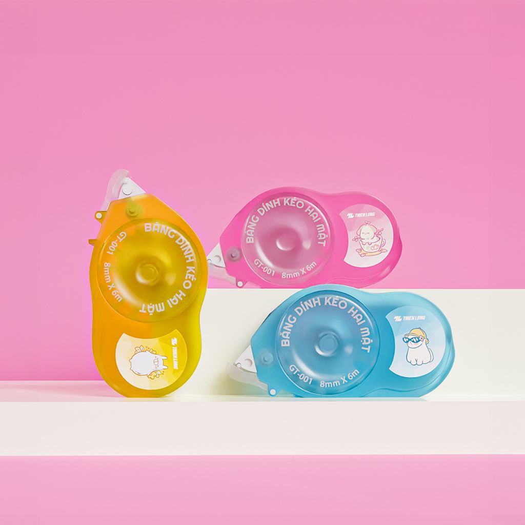 Băng keo - Băng dính kéo 2 mặt Thiên Long GT-001 (Màu ngẫu nhiên)