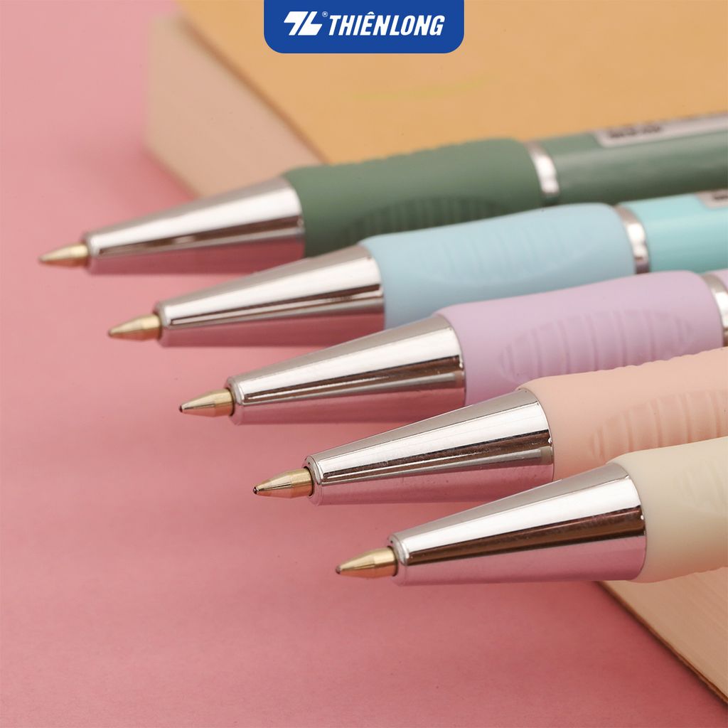 Bút gel B - Minimalist Butter Gel Thiên Long - Premium tip - Mực Xanh - Màu thân ngẫu nhiên