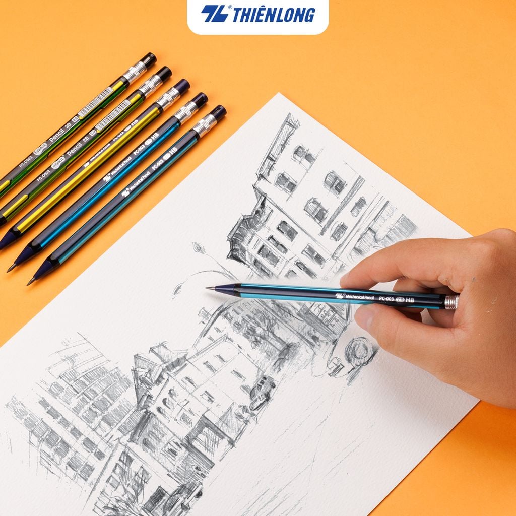 Combo 20 Bút chì bấm Mechanical Thiên Long PC-003 2mm