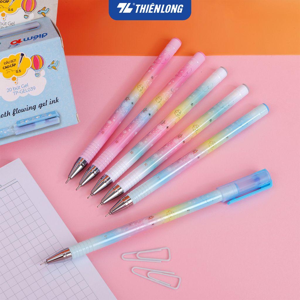 Combo 20 Bút gel Smooth Flowing Gel Ink Thiên Long Điểm 10 TP-GEL039