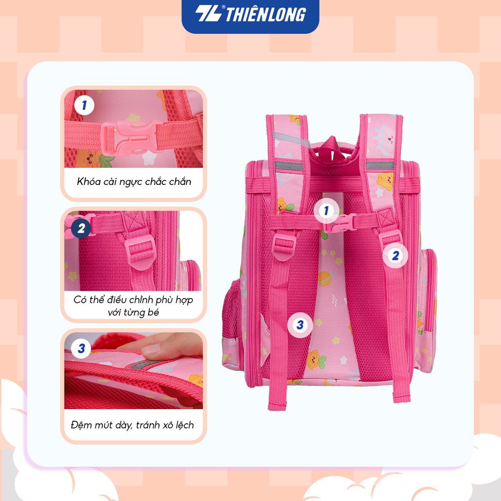 Cặp chống gù - Balo học sinh Thiên Long - Jungle Dino - Glubby