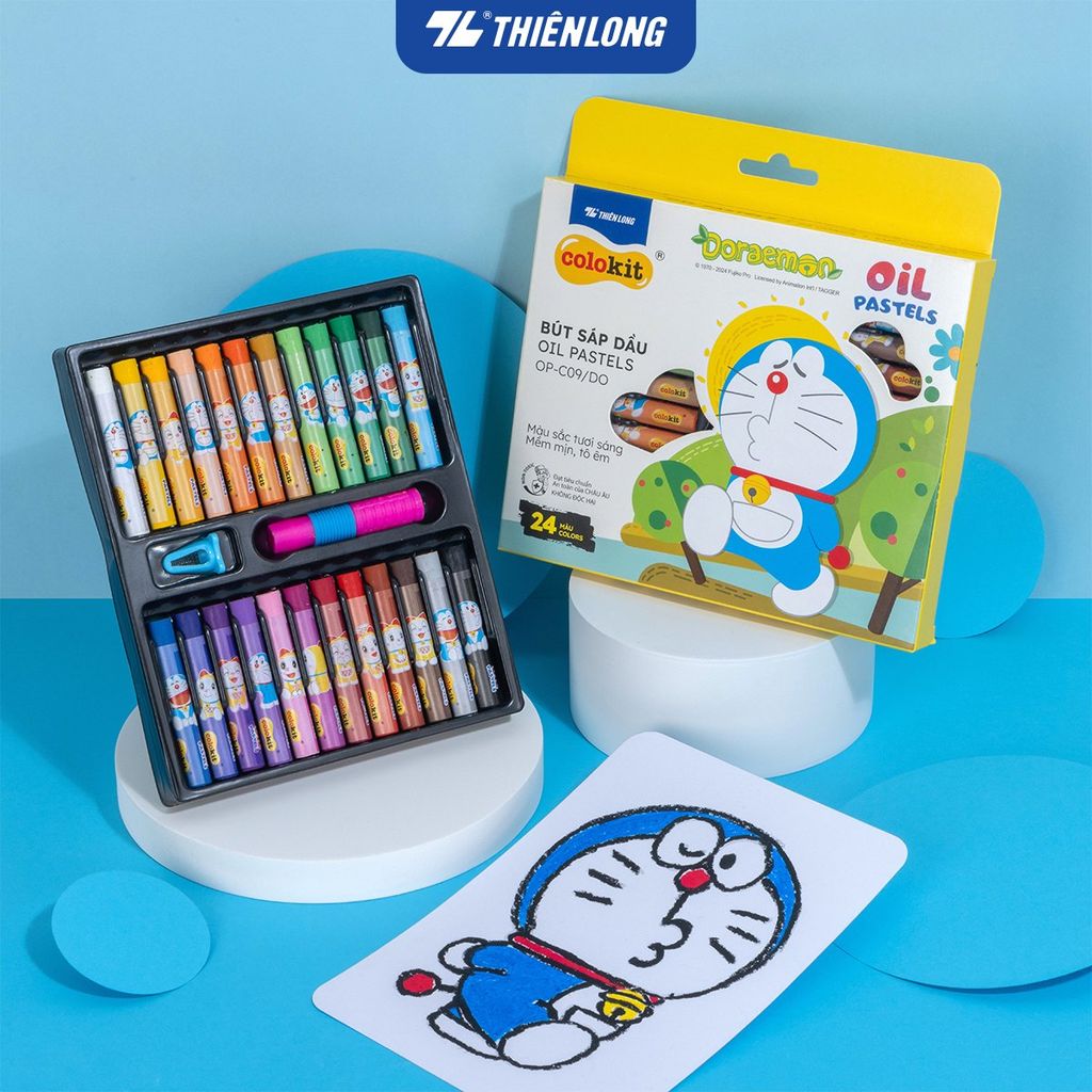 Sáp dầu 12 màu Colokit Doraemon OP-C07/DO