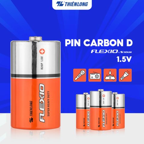 Lốc 2 Pin đại D Thiên Long Flexio BAC-R20/2