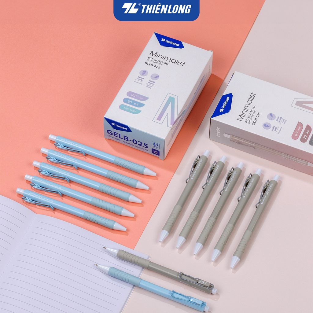 Combo 5/10/20 Bút gel B - Minimalist Butter Gel Thiên Long GELB-025