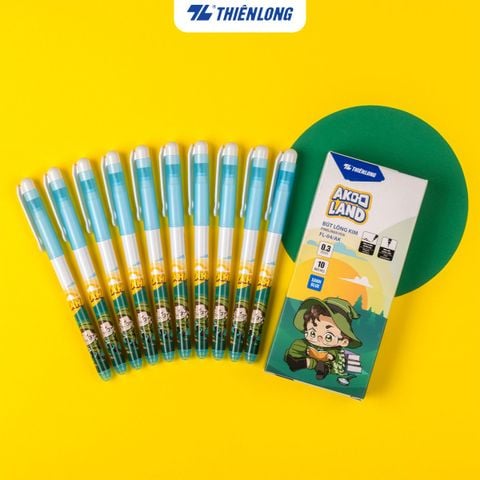 Bút lông kim Thiên Long FL-04/AK - Nét viết 0.3mm mảnh nhỏ Mực đều liên tục, nhân vật Akooland Tahi