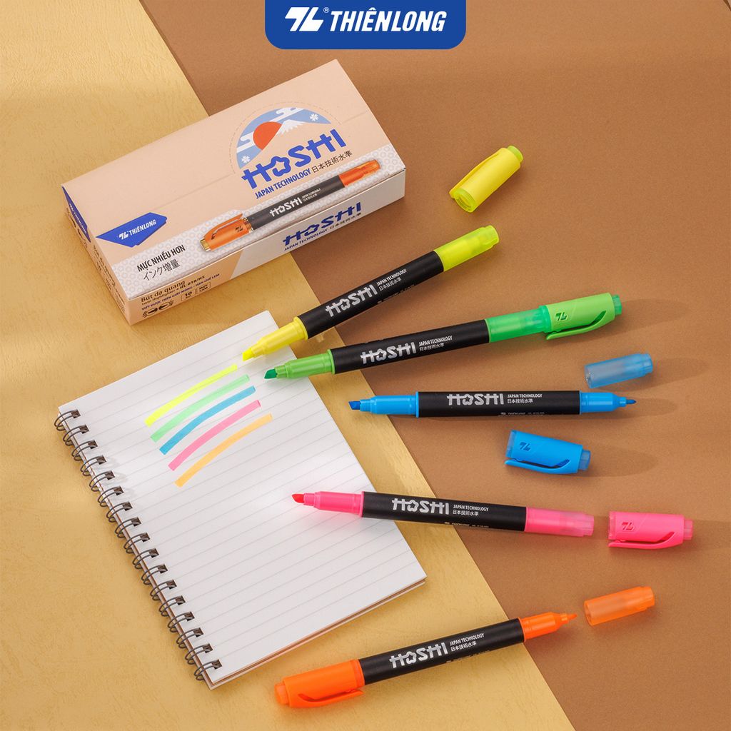 Bút dạ quang Hoshi Thiên Long HL-018/HS - Công nghệ Nhật Bản