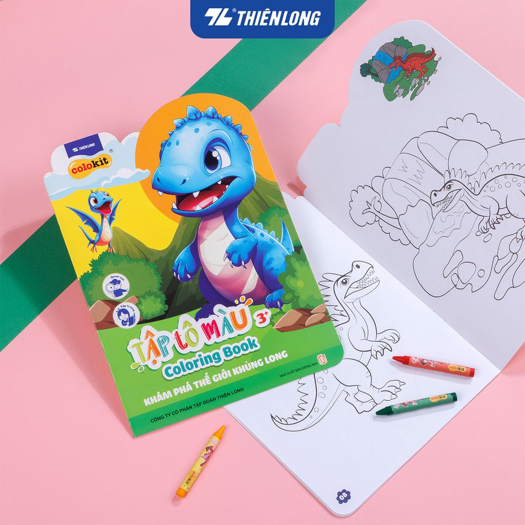 Tập tô màu - Coloring Book Thiên Long Colokit - Dành cho bé 3-6 tuổi