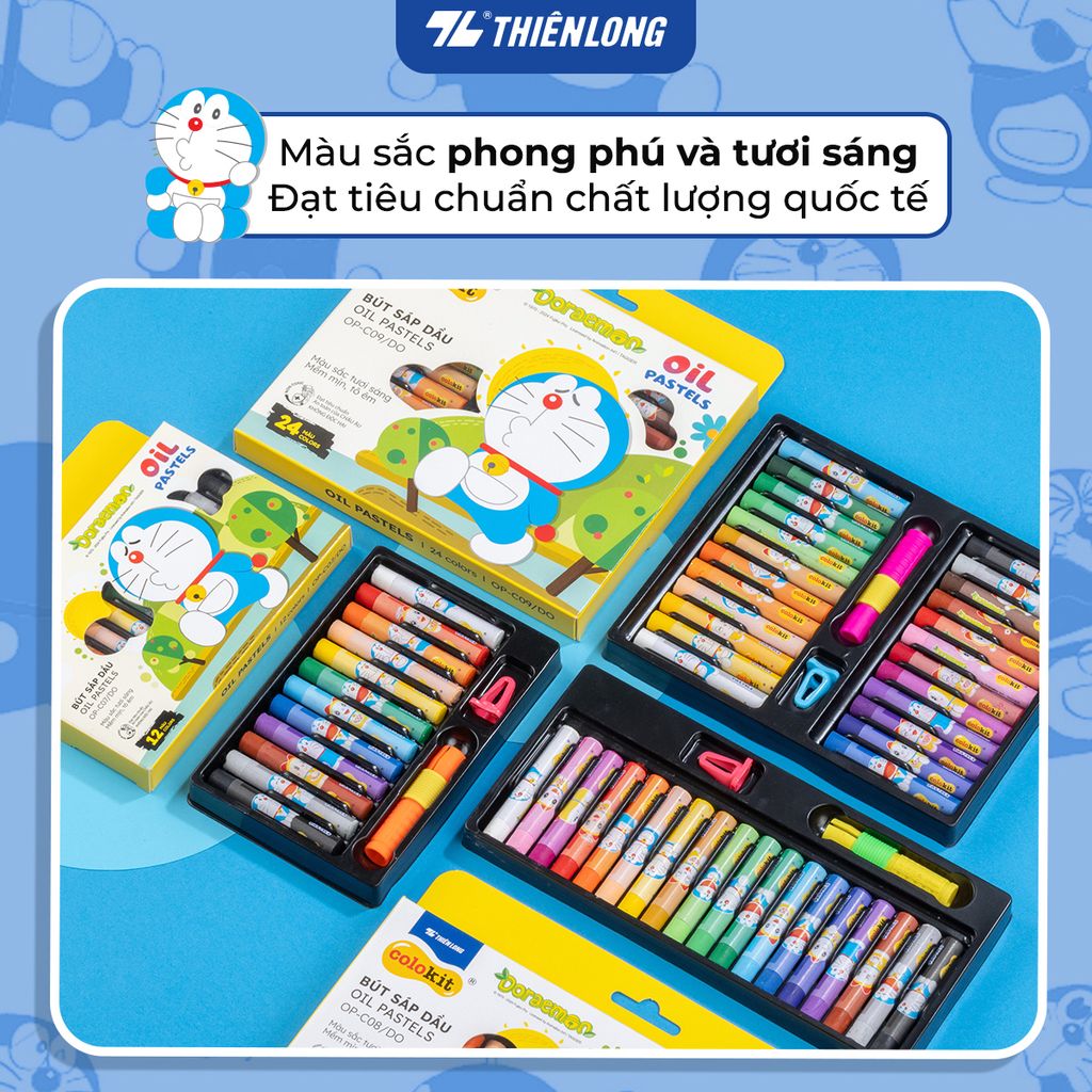 Sáp dầu 12 màu Colokit Doraemon OP-C07/DO
