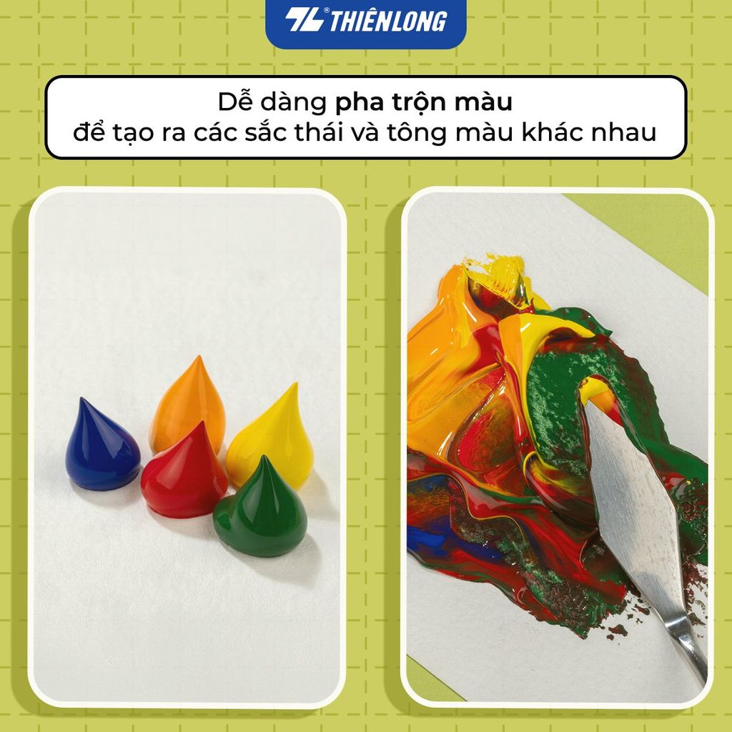 Màu nước Acrylic dạng tuýp 75ml Thiên Long Colokit ACR-C009