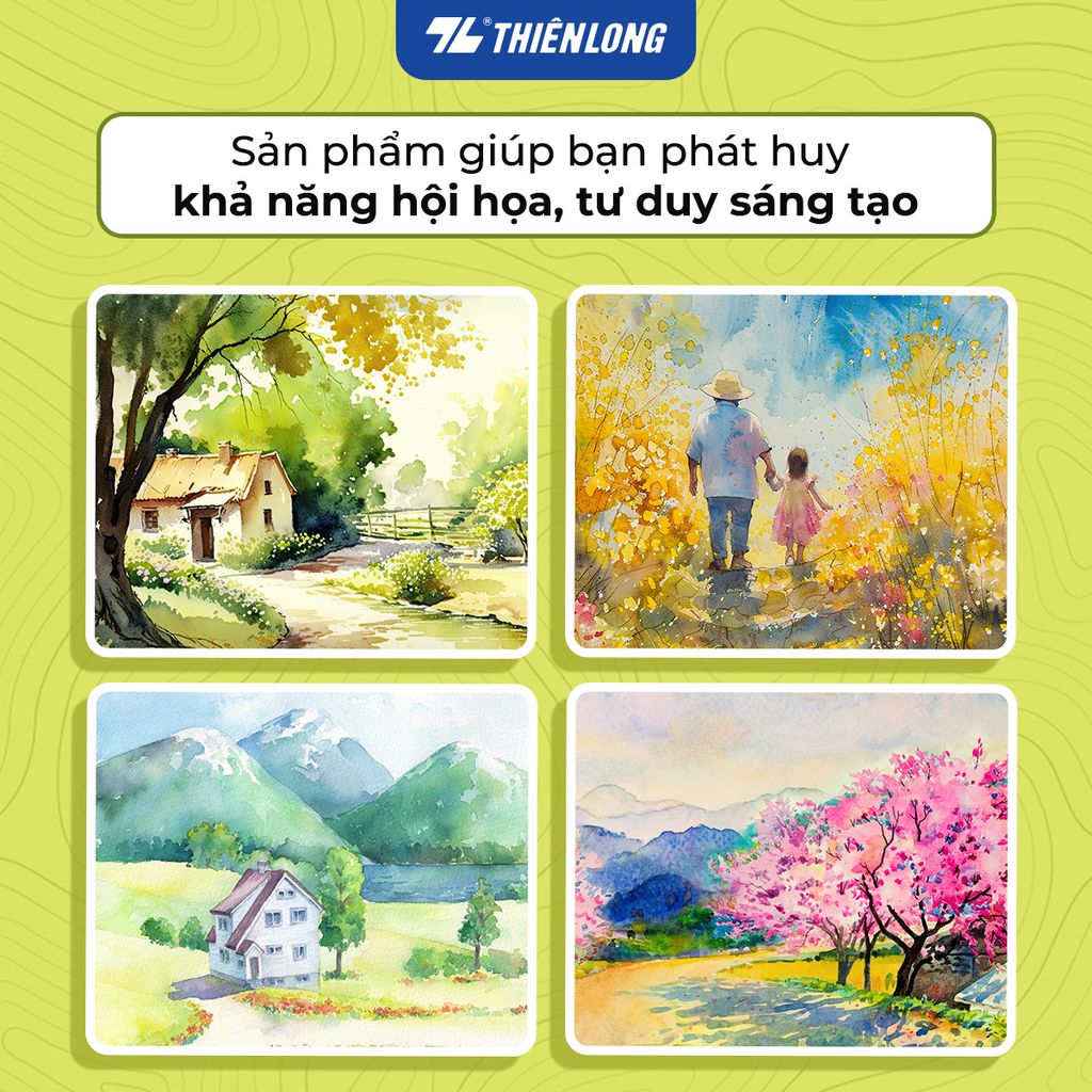 Màu nước nén 12/18/24 màu - Solid Water Color Thiên Long Colokit - Đạt tiêu chuẩn châu Âu