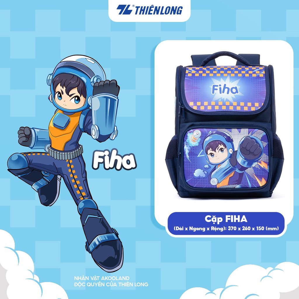 Cặp chống gù - Balo học sinh AkooLand Thiên Long BP-022/AK - Đệm mút dày dặn hơn