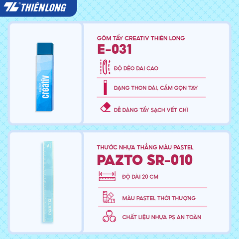 Combo Xanh pastel dịu mát 08 món - Bộ dụng cụ học tập gồm Máy tính cầm tay Hot trend, sổ, bút trang trí, gôm, thước